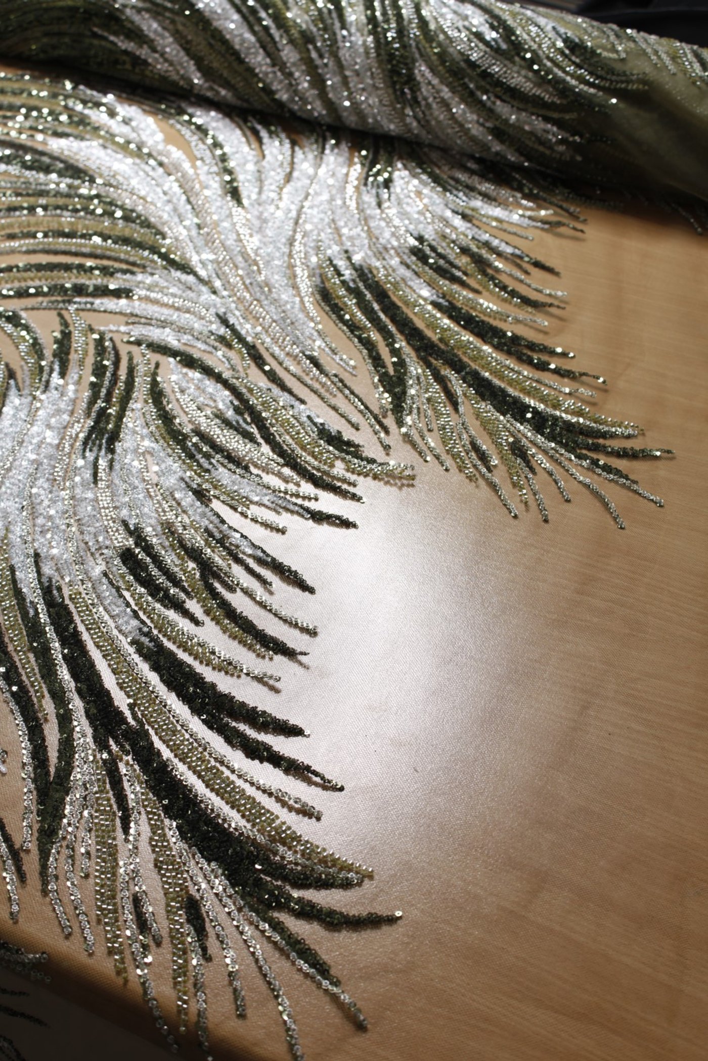 Feather Cascade Sequin Couture Lace - Image 5