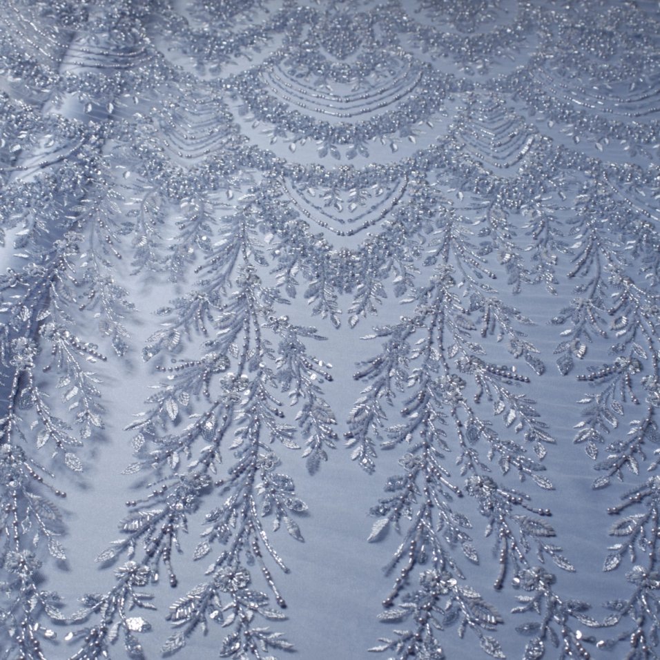 Celestial Cascade Beaded Embroidery Lace