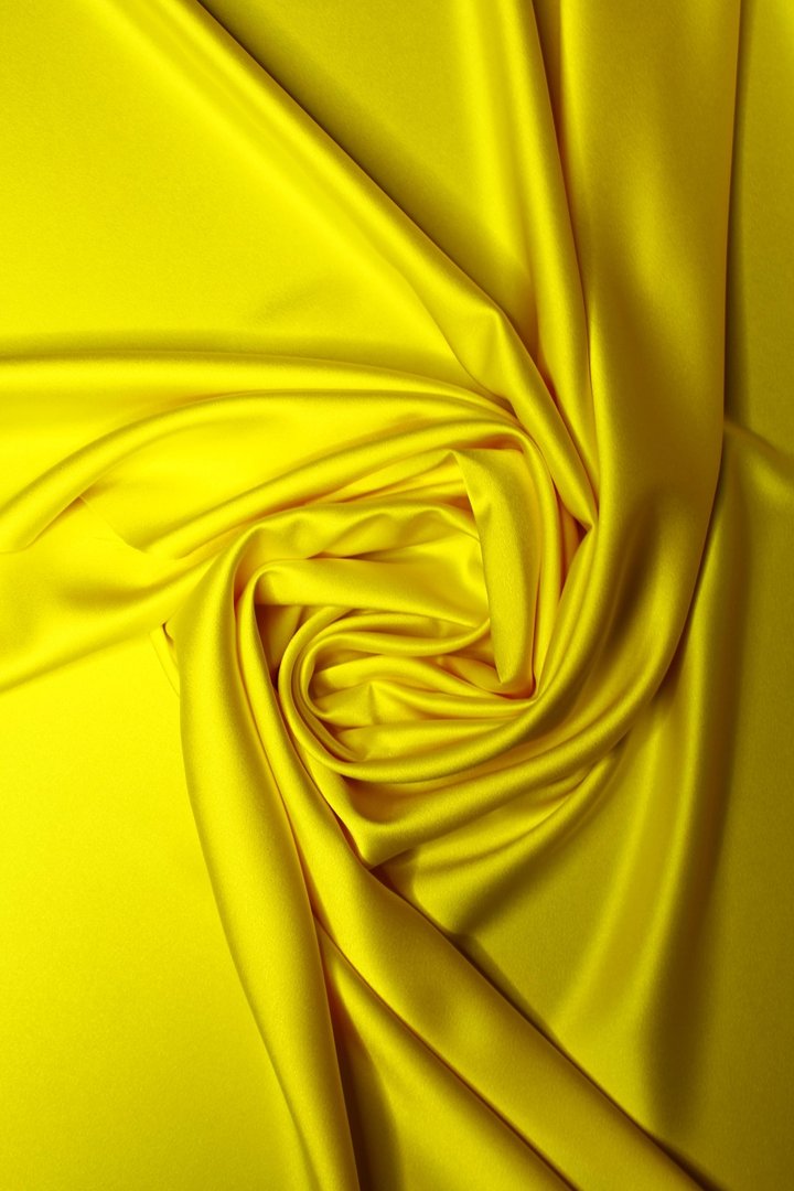 Crêpe Satin Lemon Yellow