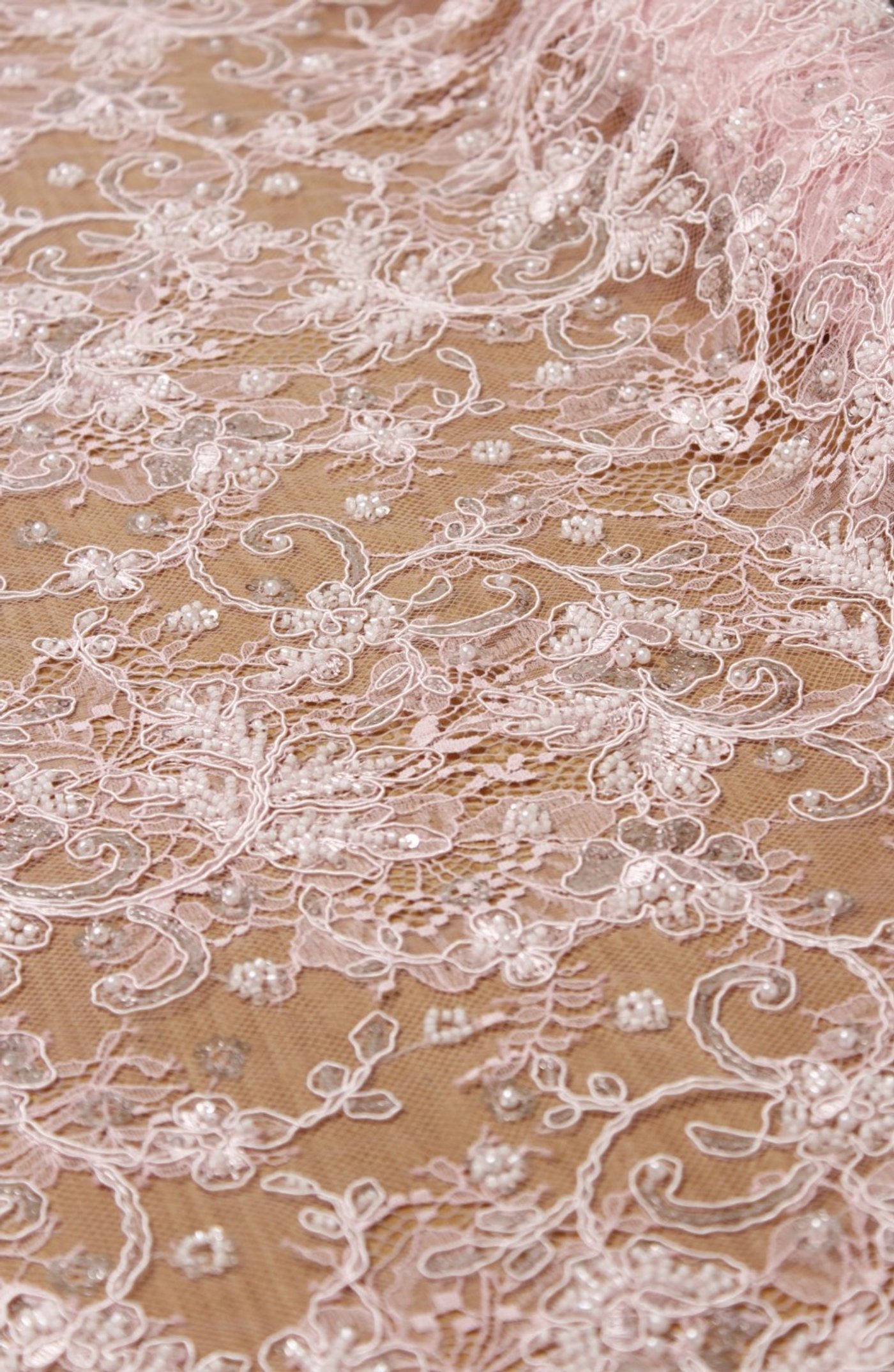 Pearl Garden Embroidery Lace Ballet Blush - Image 2