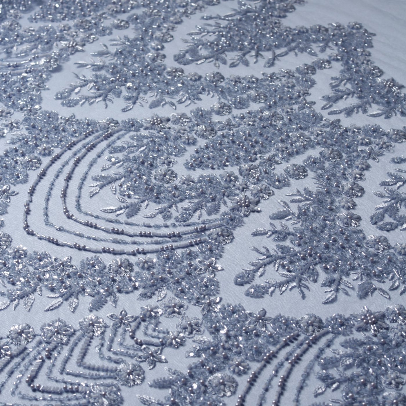 Celestial Cascade Beaded Embroidery Lace - Image 3