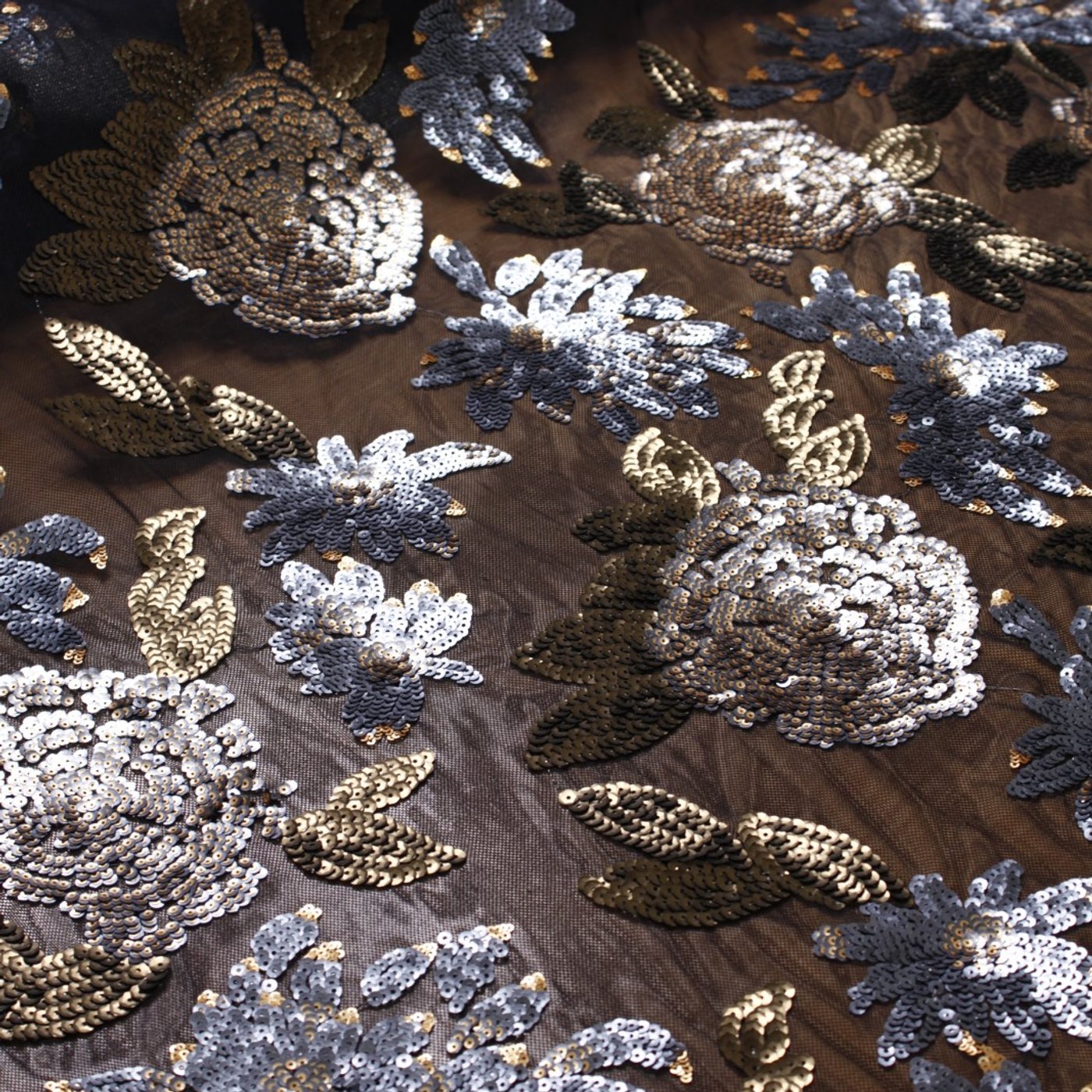Midnight Fleur Sequin Tulle