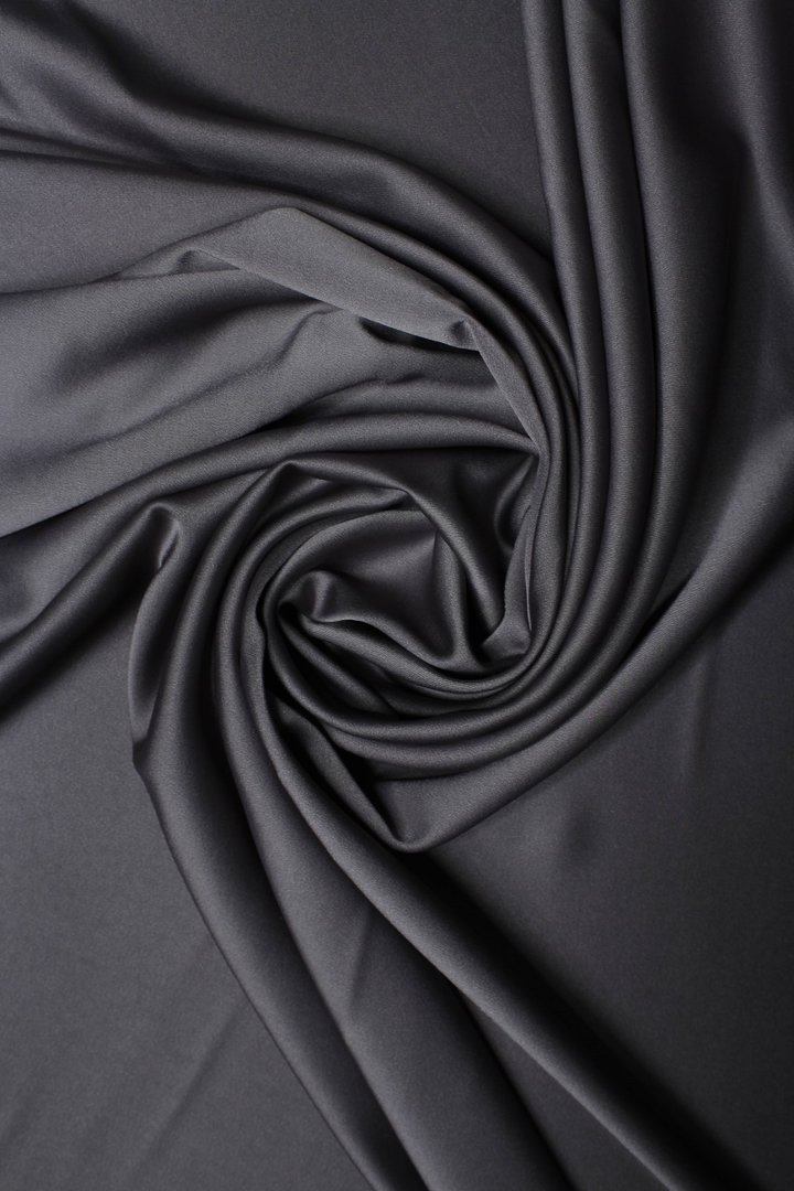 Crêpe Satin Graphite Gray