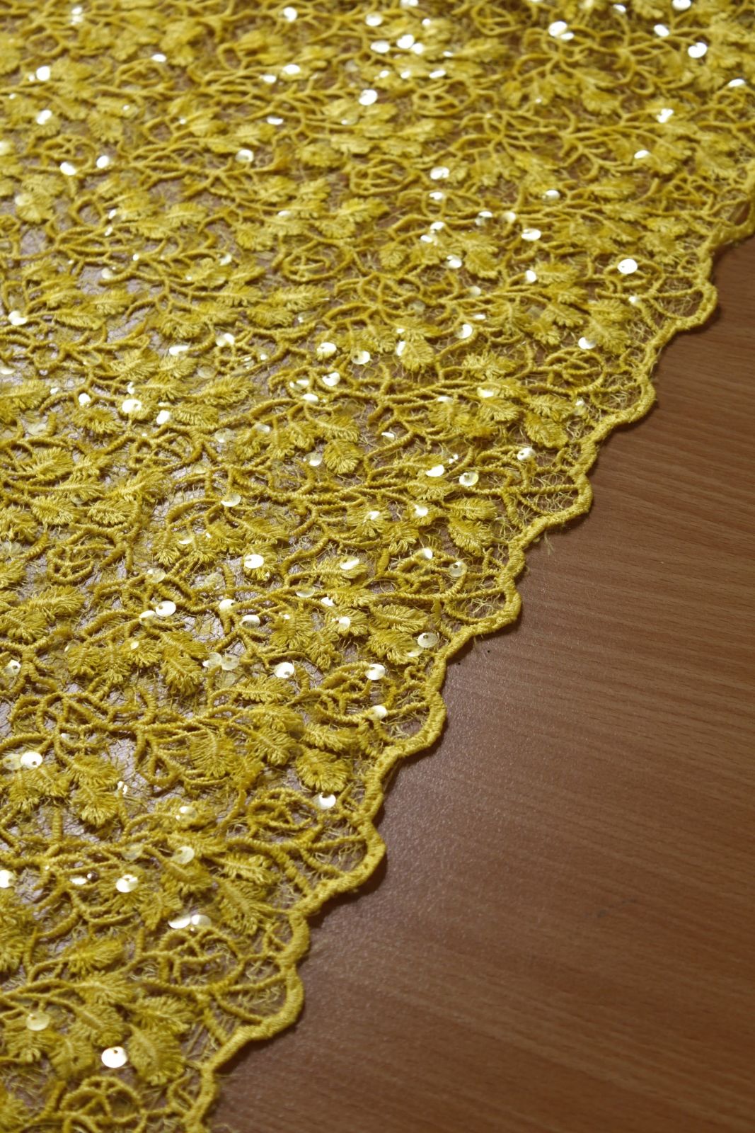 Golden Meadow Embroidered Lace - Image 3