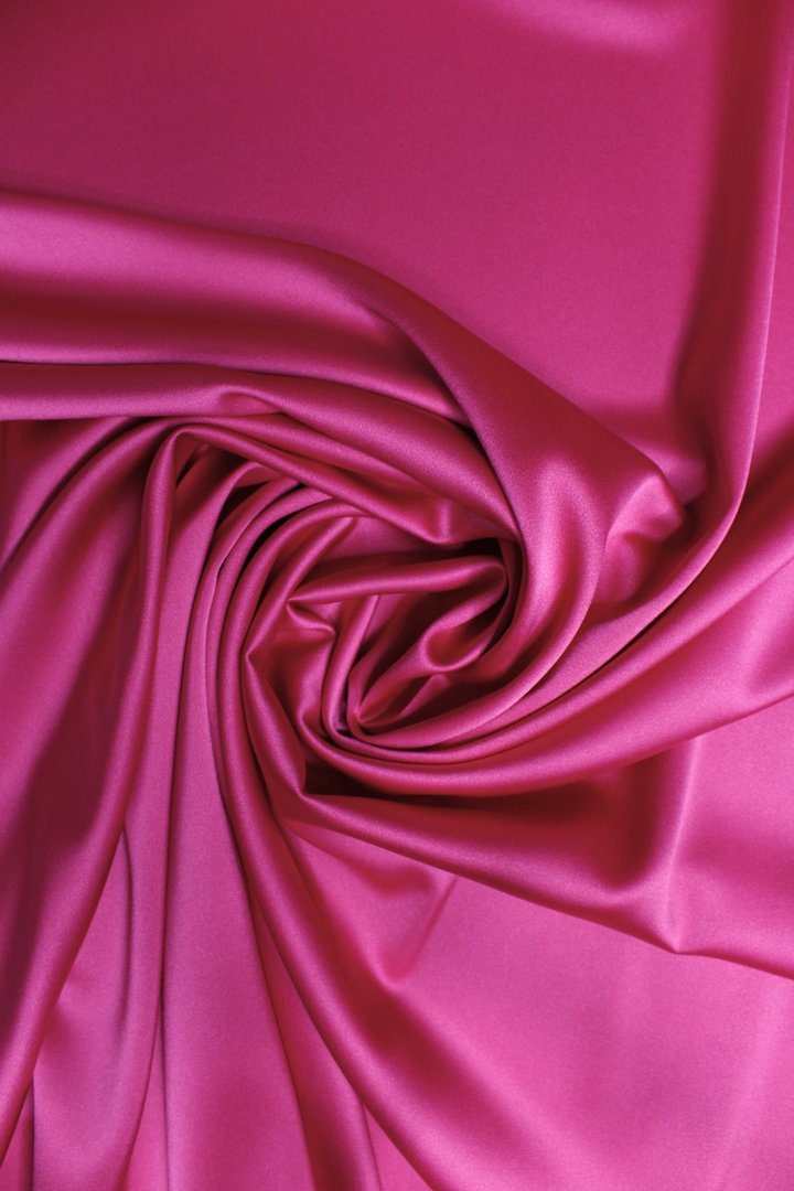 Crêpe Satin Fuchsia Flame