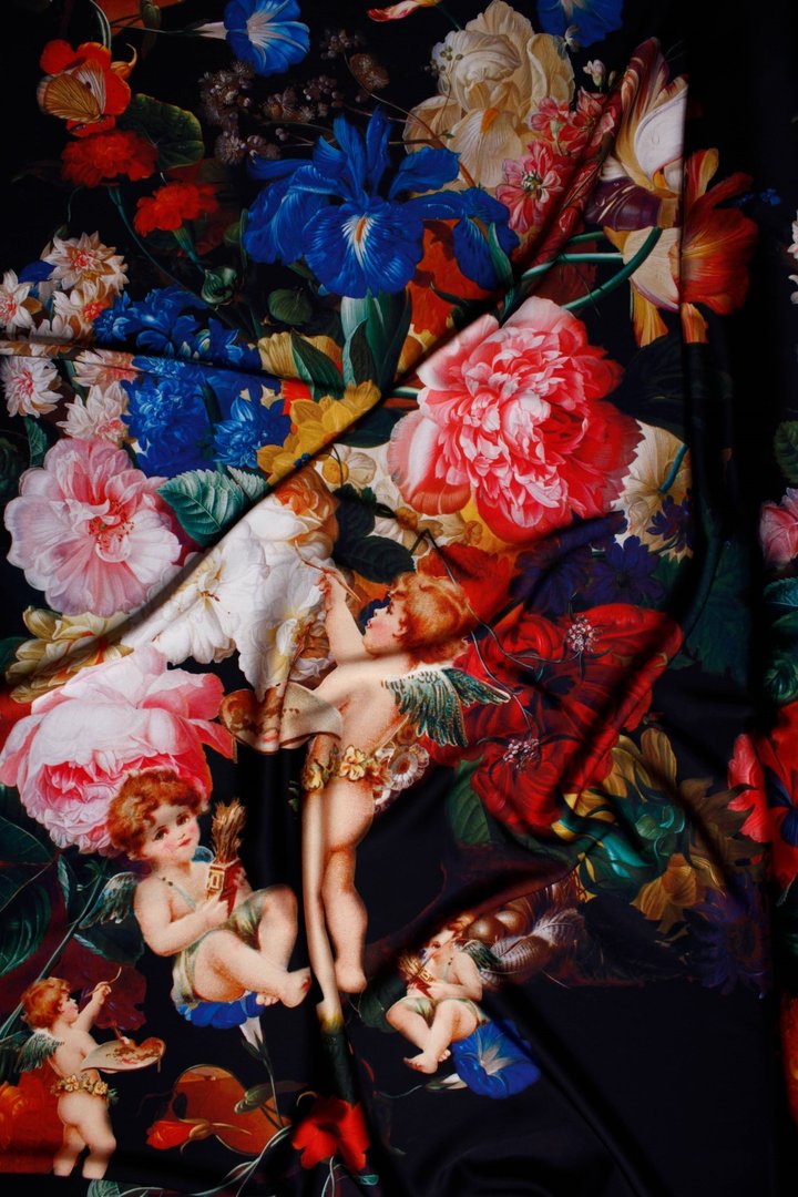 Cherub Garden Satin