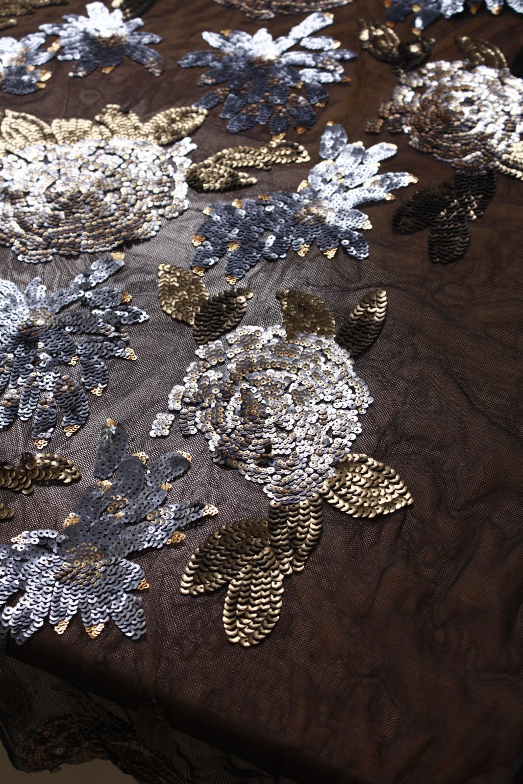 Midnight Fleur Sequin Tulle - Image 3