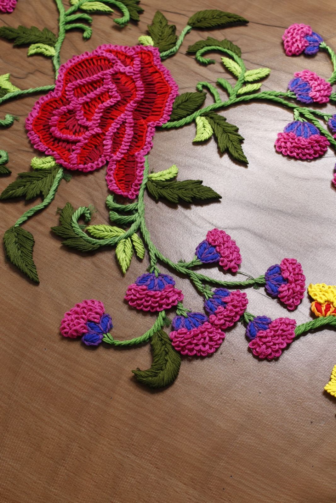 Bohemian Rose Garden Embroidered Tulle - Image 4
