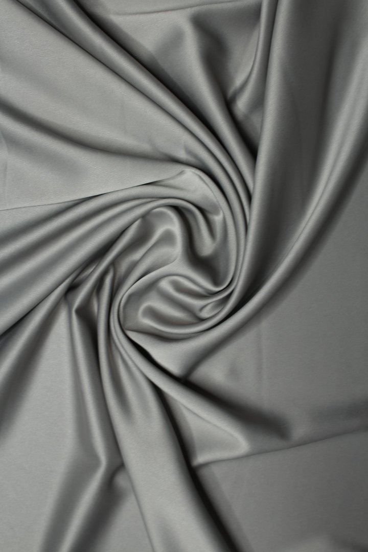 Crêpe Satin Silver Gray