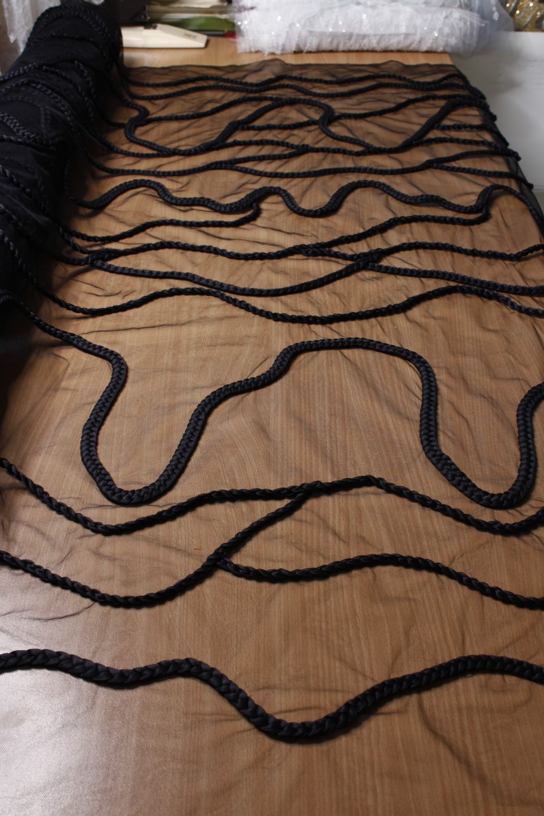 Noir Braided Wave Tulle - Image 2