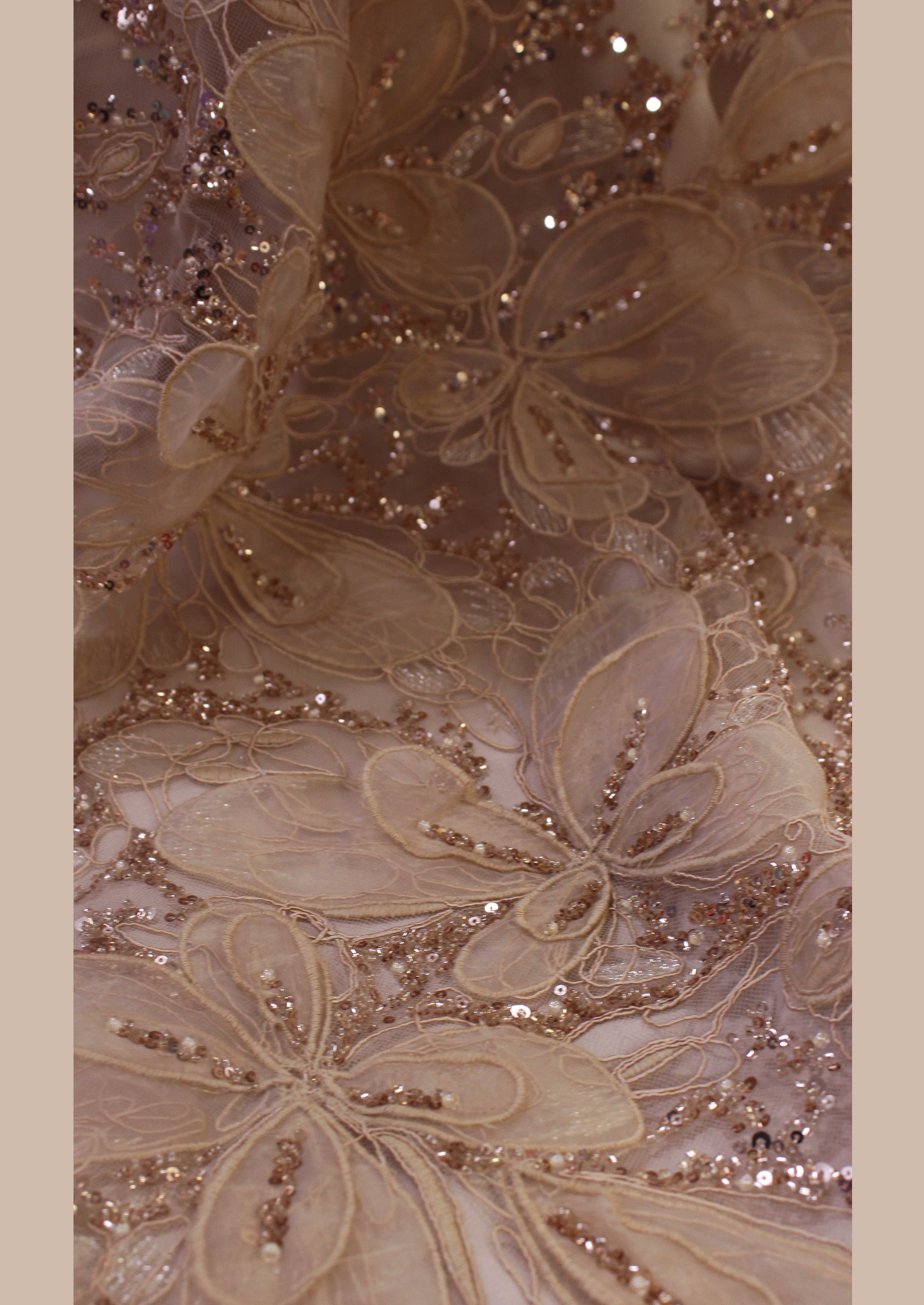 Enchanted Bloom 3D Beaded Embroidery Lace - Image 3