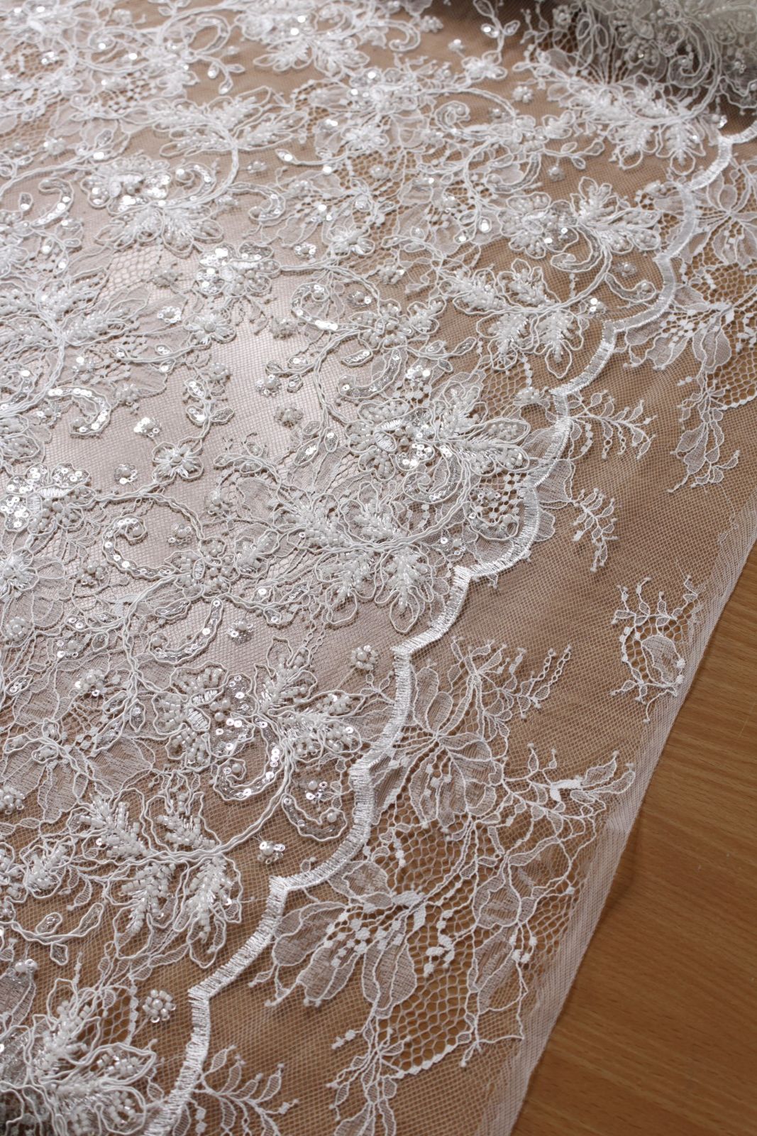  Pearl Garden Embroidery Lace White - Image 4