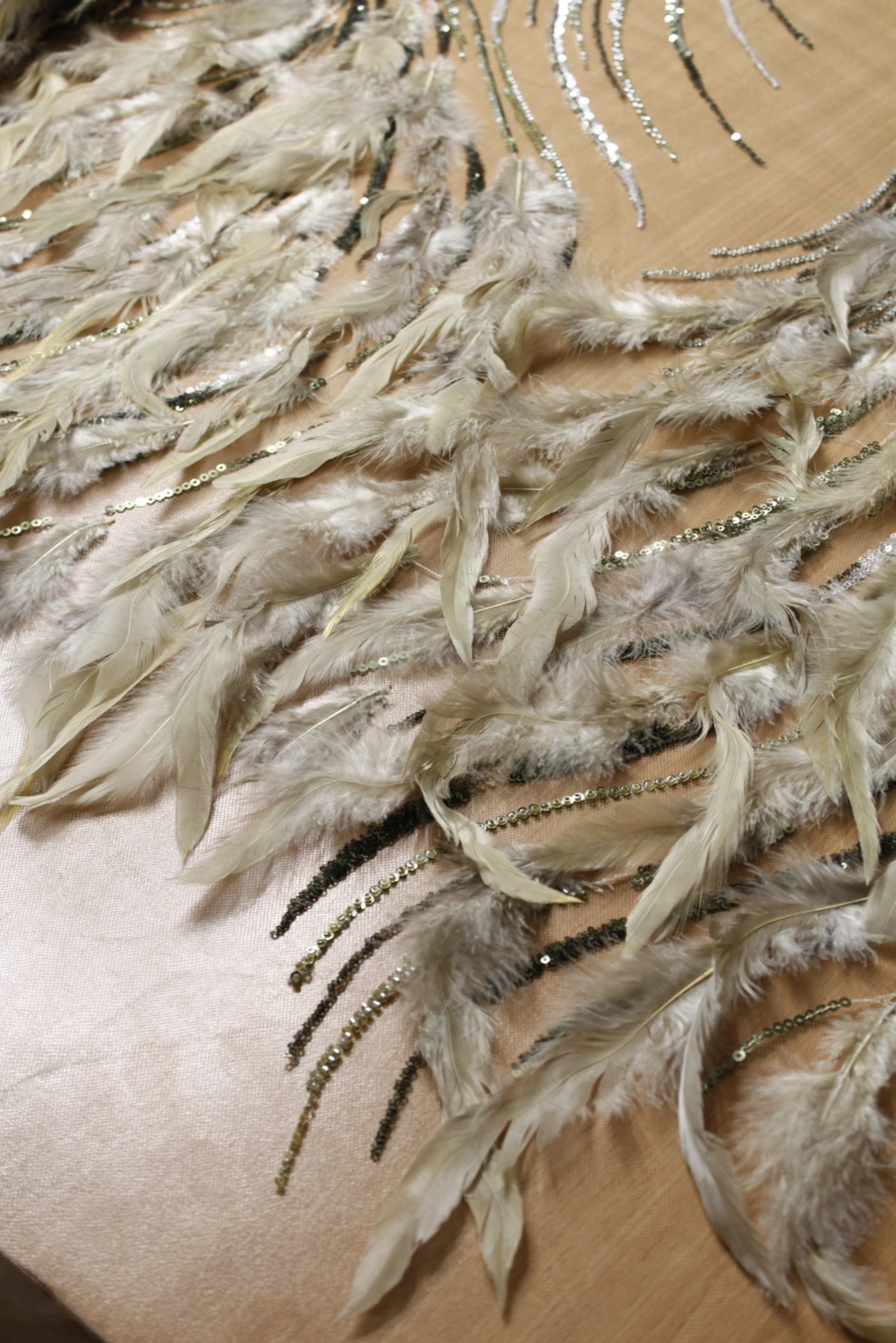Feather Cascade Sequin Couture Lace - Image 2