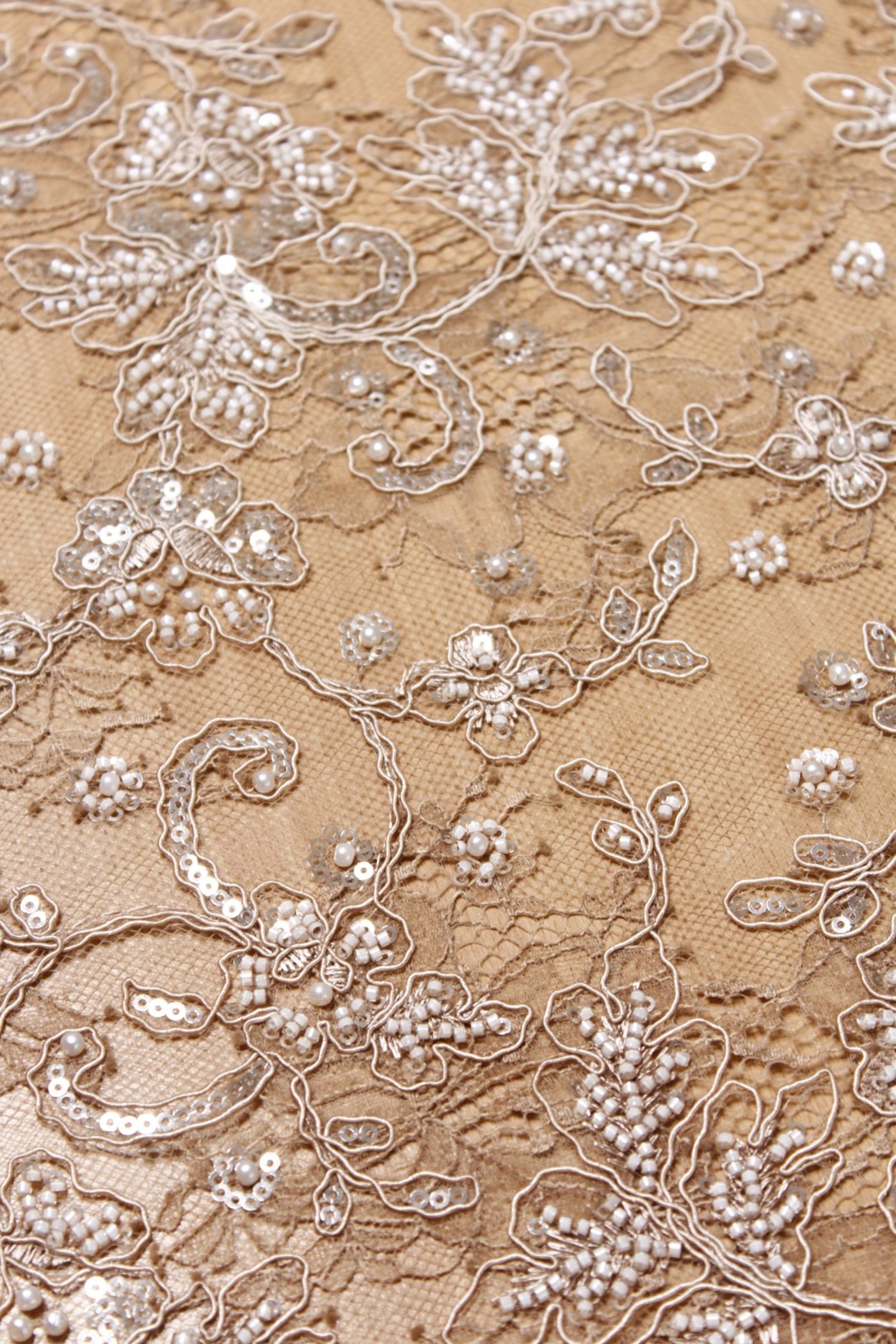  Pearl Garden Embroidery Lace Caramel Champagne - Image 2