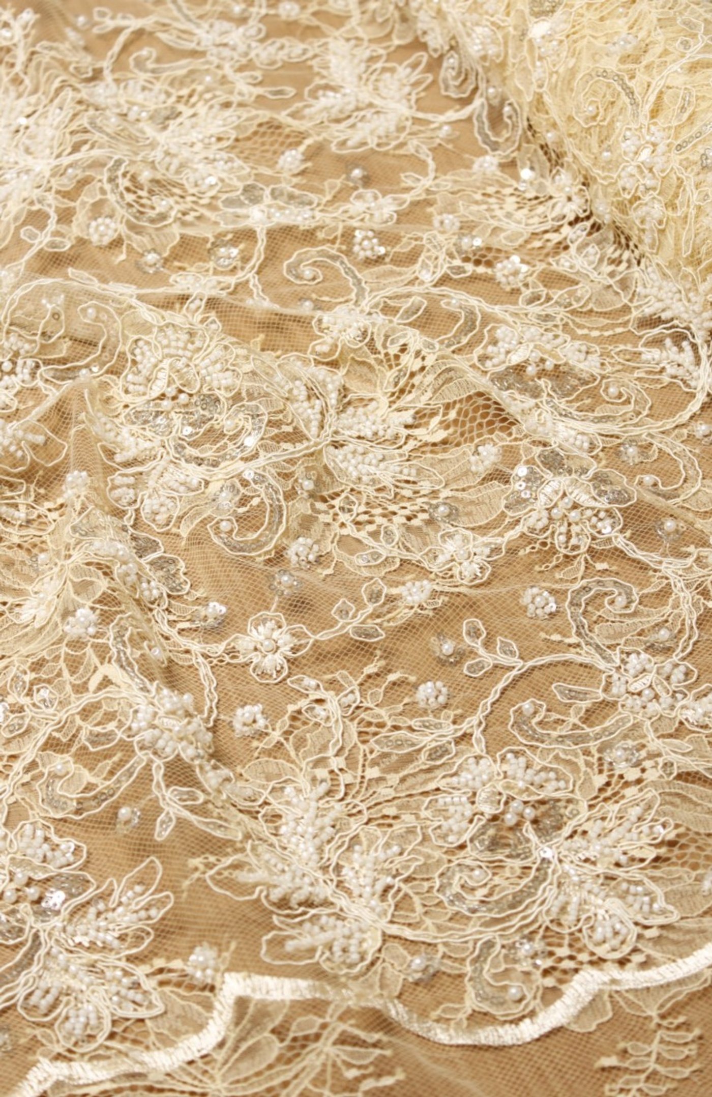 Pearl Garden Embroidery Lace Butter Champagne - Image 2