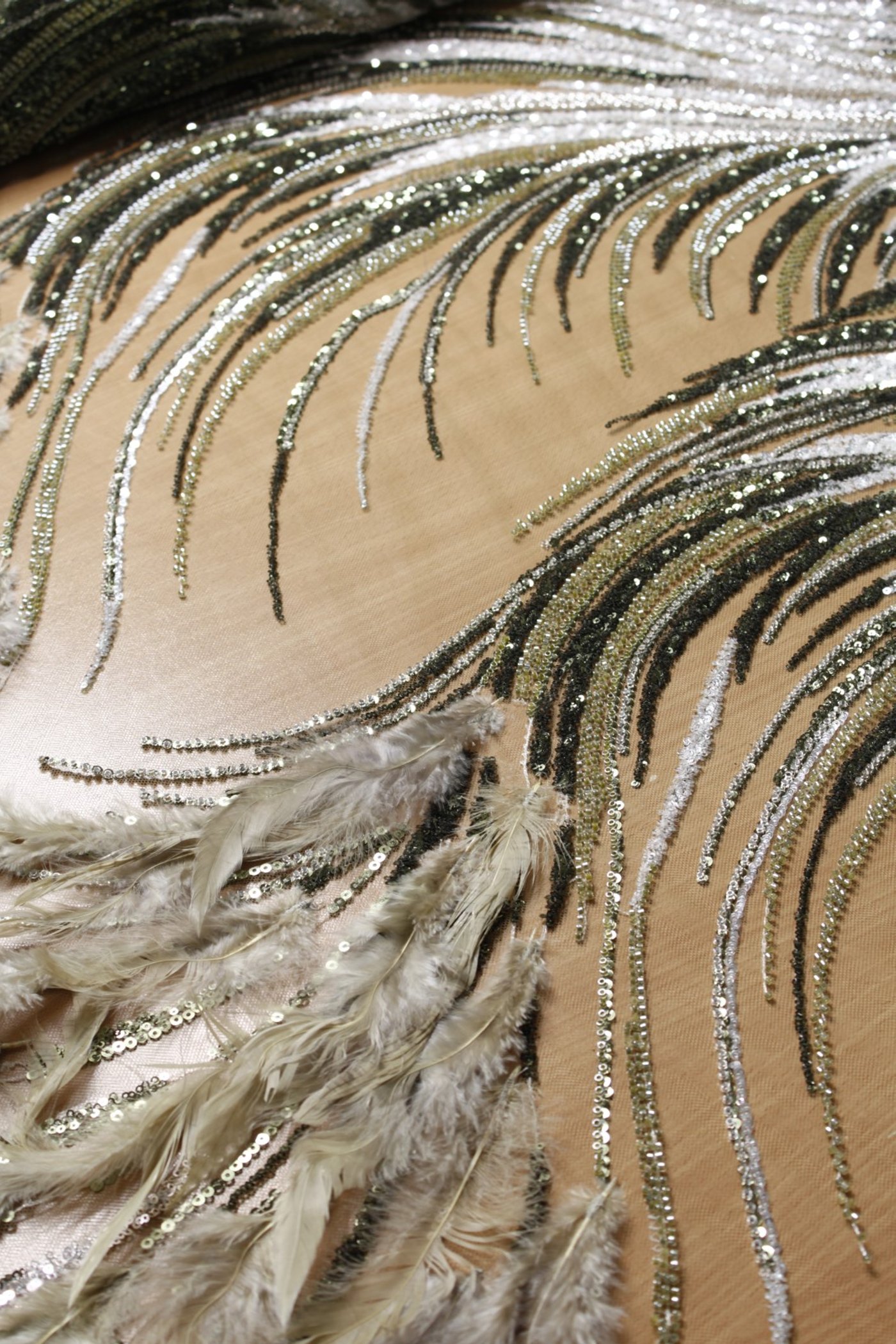 Feather Cascade Sequin Couture Lace - Image 4