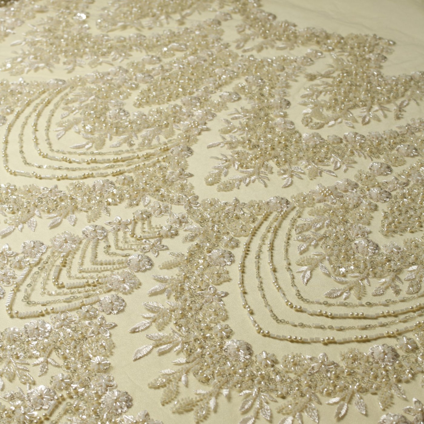 Celestial Cascade Beaded Embroidery Lace Butter - Image 3