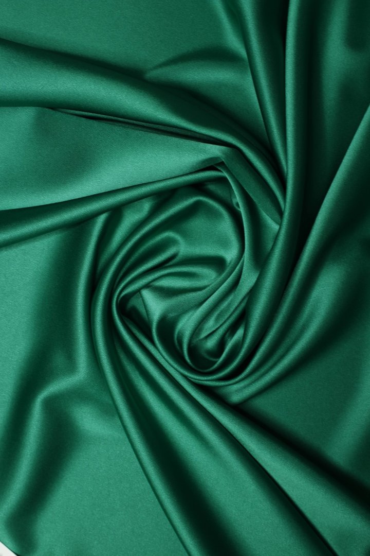 Crêpe Satin Bottle Green