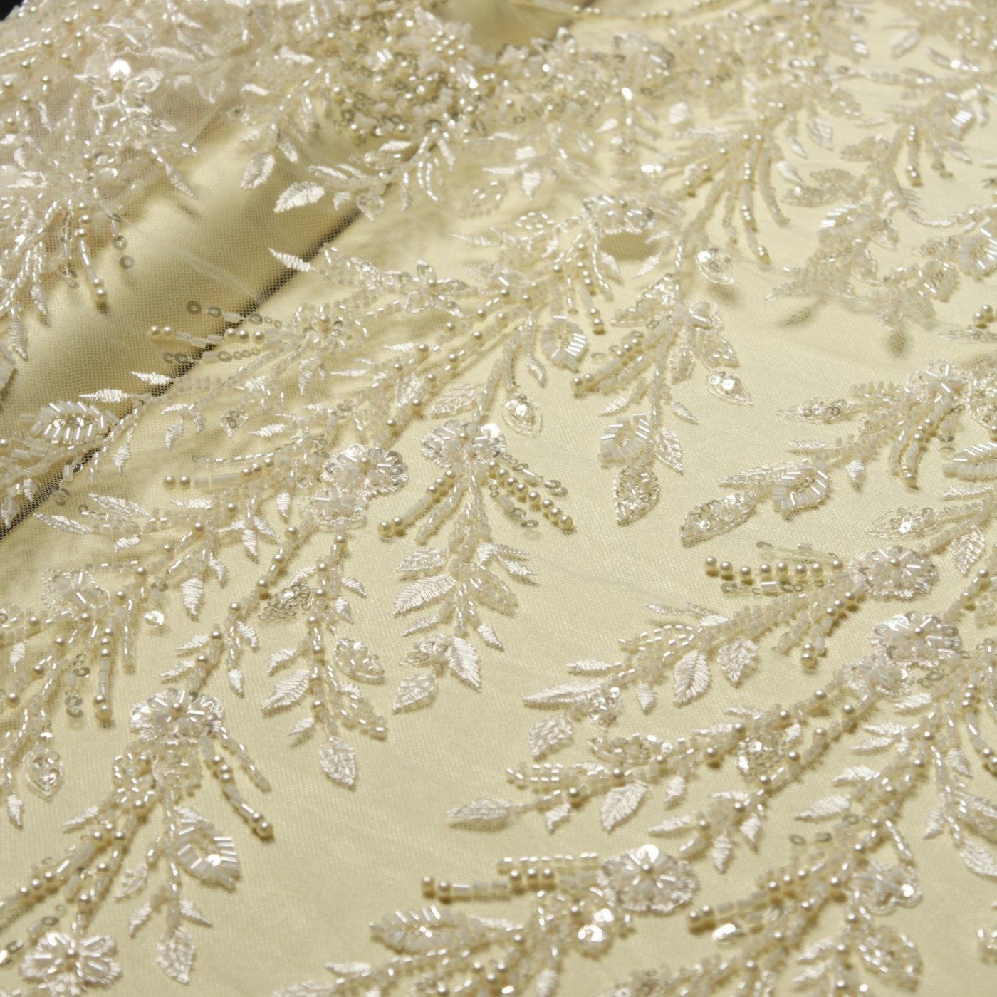 Celestial Cascade Beaded Embroidery Lace Butter - Image 2