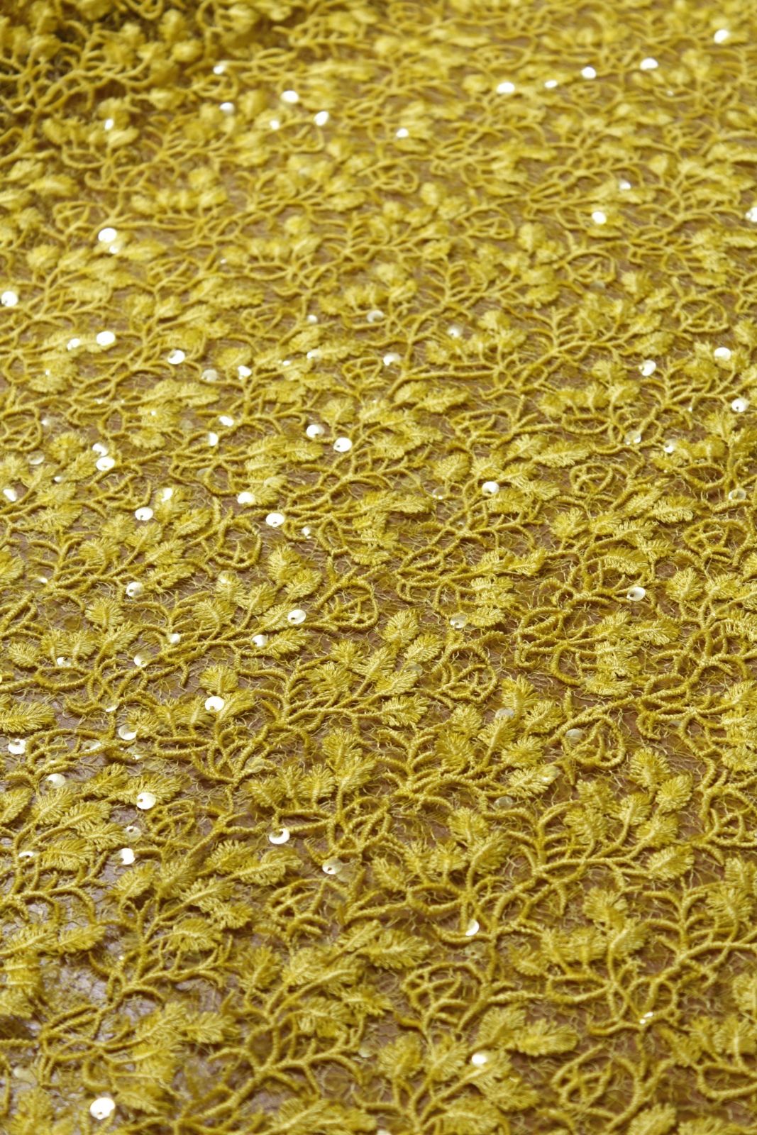 Golden Meadow Embroidered Lace - Image 2