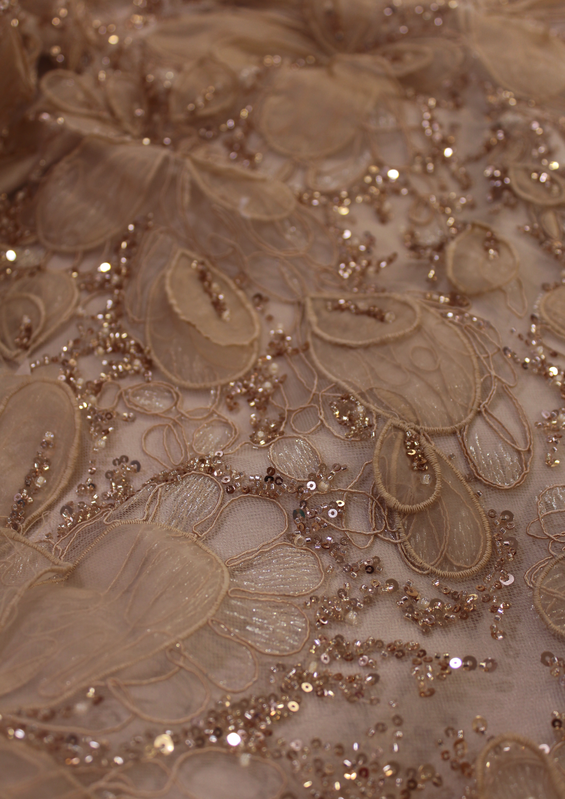 Enchanted Bloom 3D Beaded Embroidery Lace - Image 2