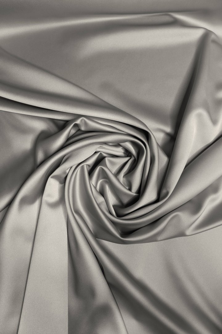 Crêpe Satin Silver Mist