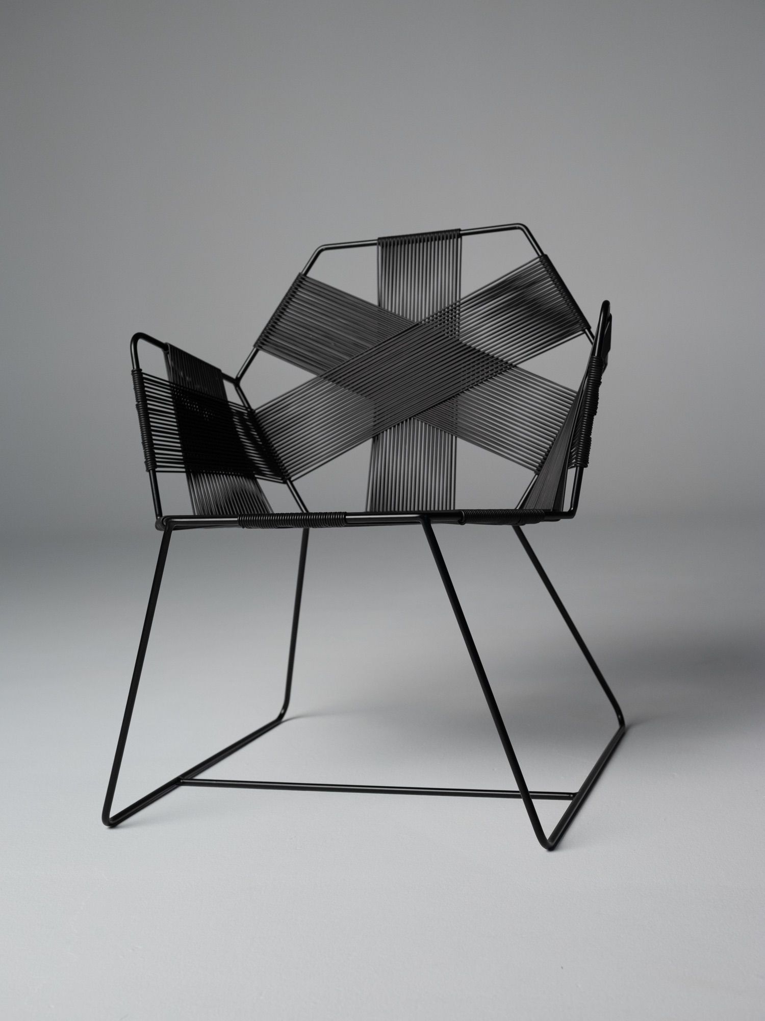 The Hexagon in the studio, seen from the front at an angle.