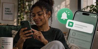Desbloqueie as notificações do celular para receber autorizações de compra!