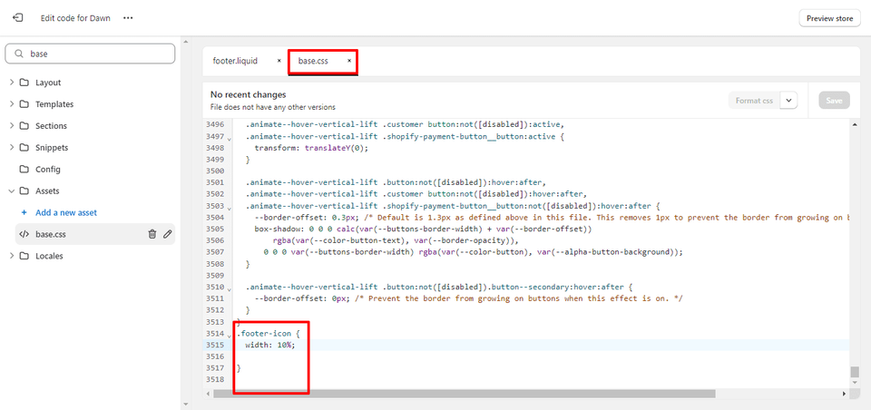 how to put icon images in footer shopify