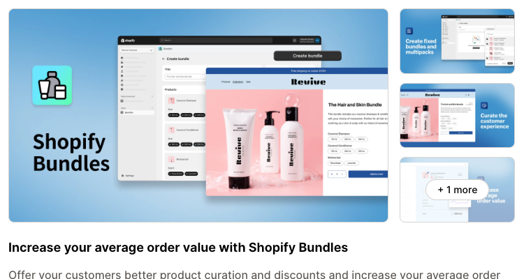 The Shopify Bundles listing on the Shopify App Store