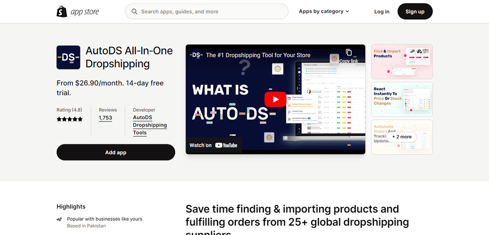 shopify dropshipping apps