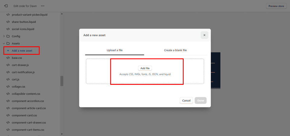 how to put icon images in footer shopify