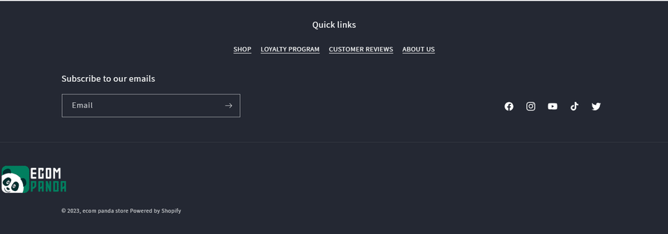 how to put icon images in footer shopify