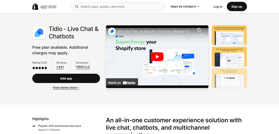 live chat app for shopify