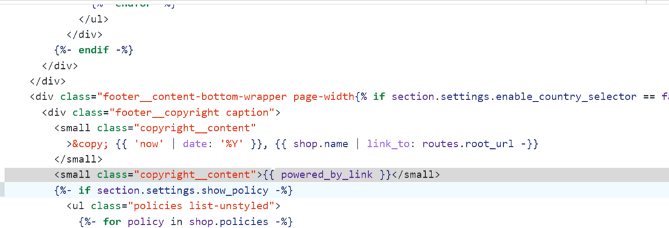 remove powered by shopify