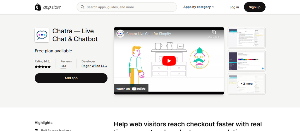 live chat app for shopify