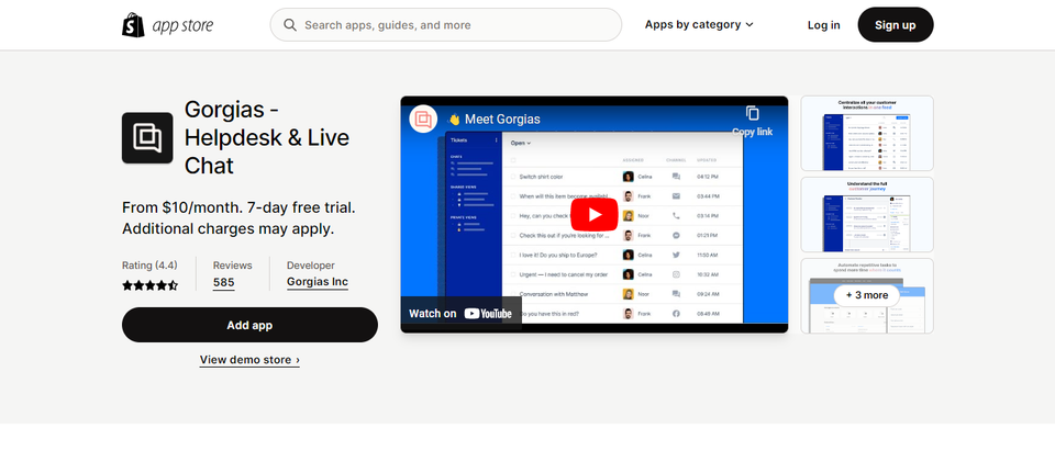 live chat app for shopify