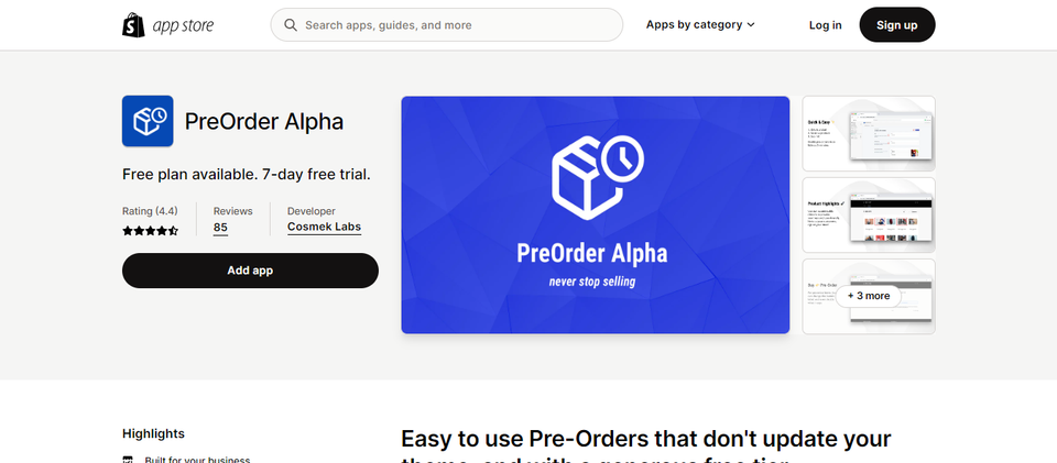 shopify pre order apps