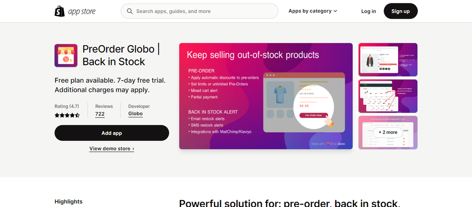 shopify pre order apps
