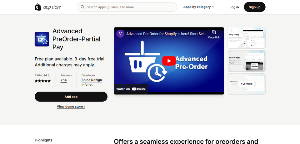 shopify pre order apps