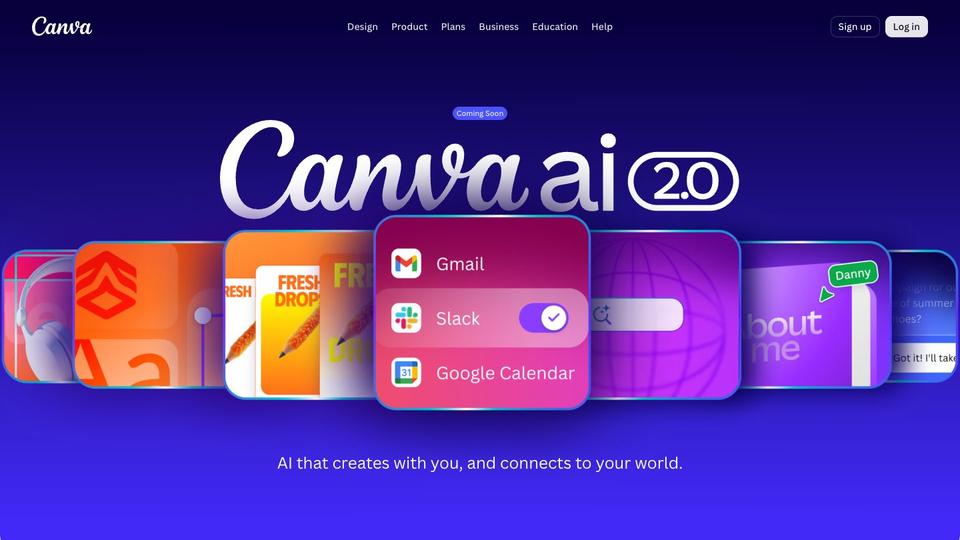 Screenshot of the Canva AI page, taken on 16 October 2026