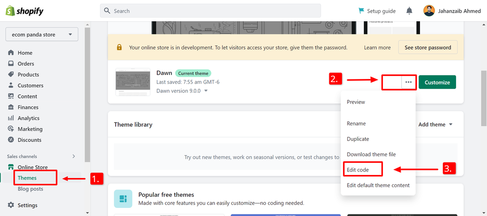 remove powered by shopify