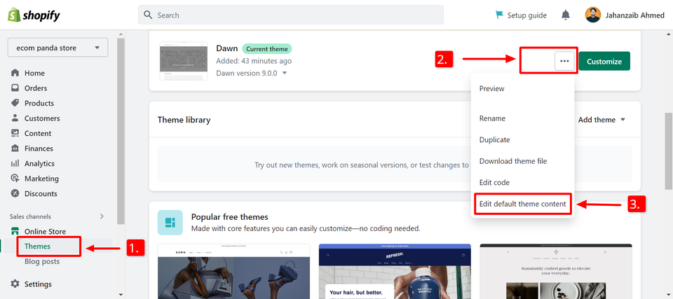 remove powered by shopify