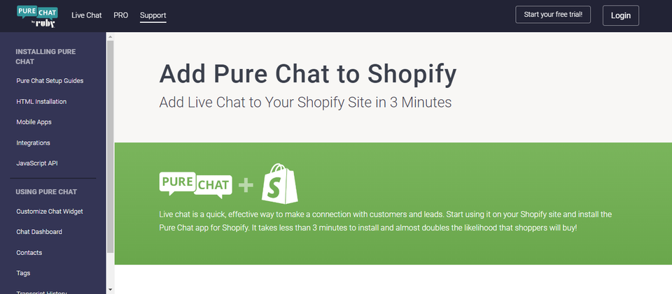 live chat app for shopify