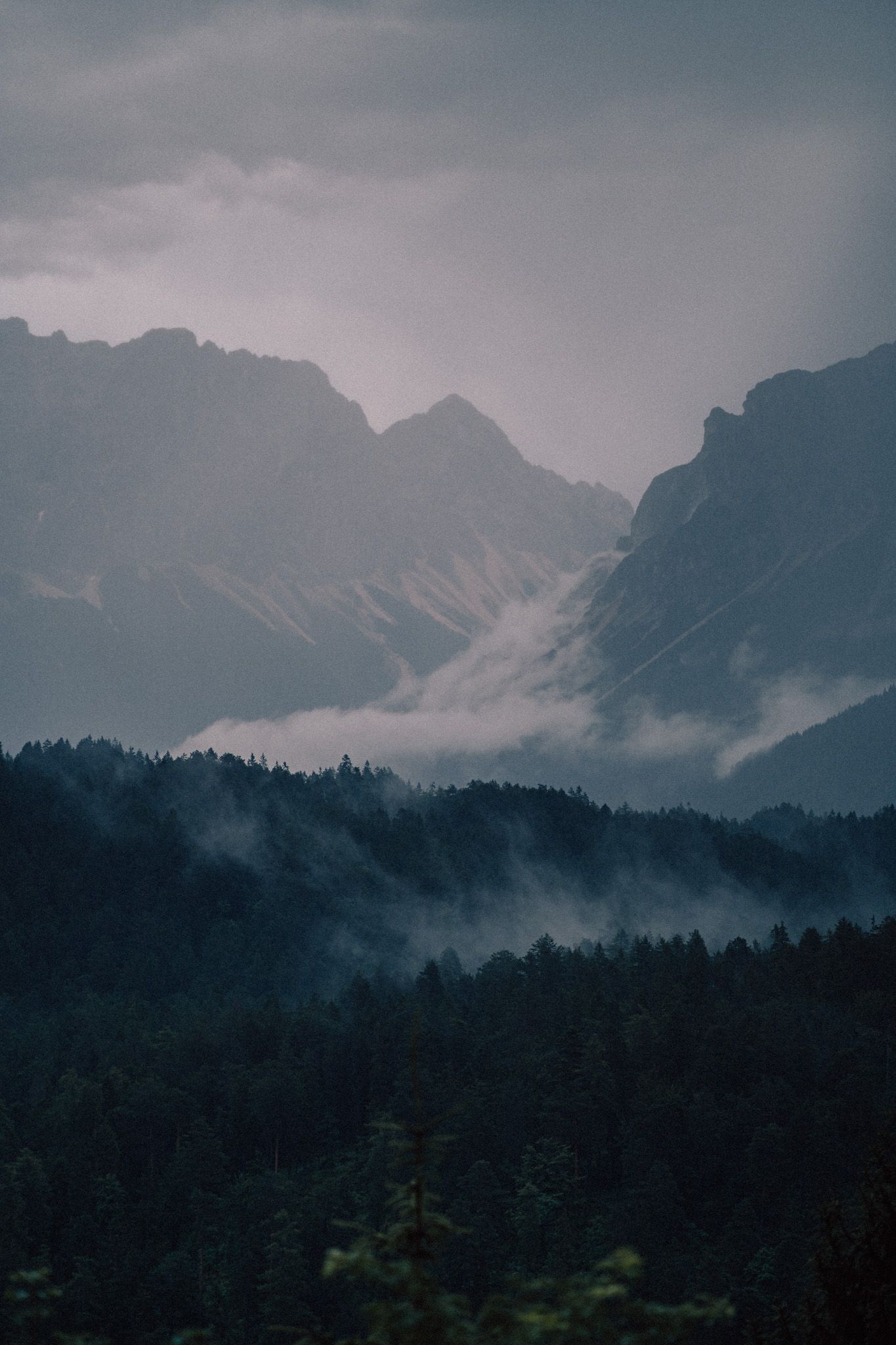 Zugspitze Cloudy