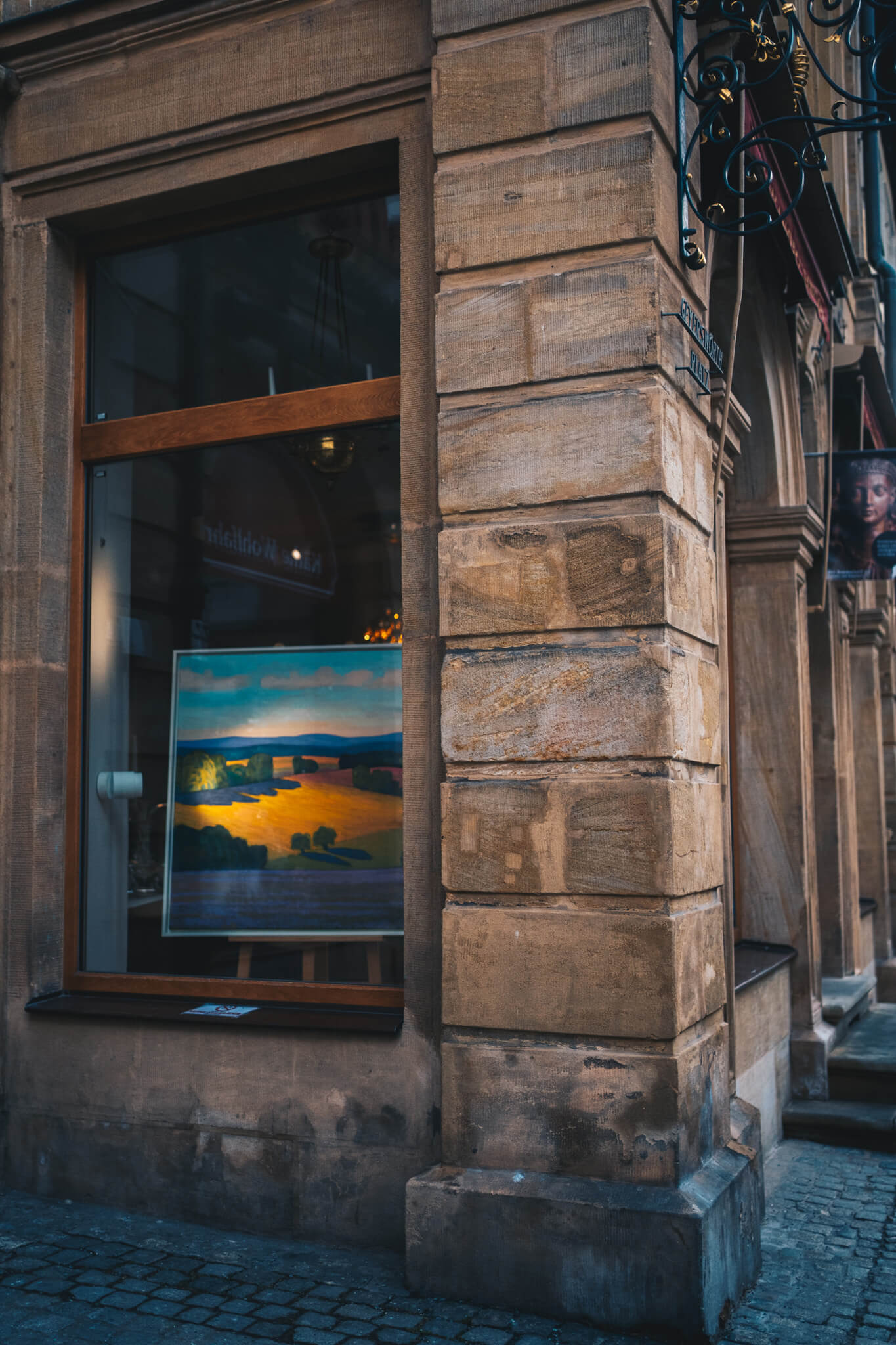 Oil Panting in Store Window