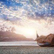 Morning on the beach and departure