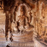Badami's four caves, then departure