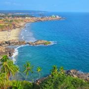 Arrive in Thiruvananthapuram, drive to Varkala and walk the cliff