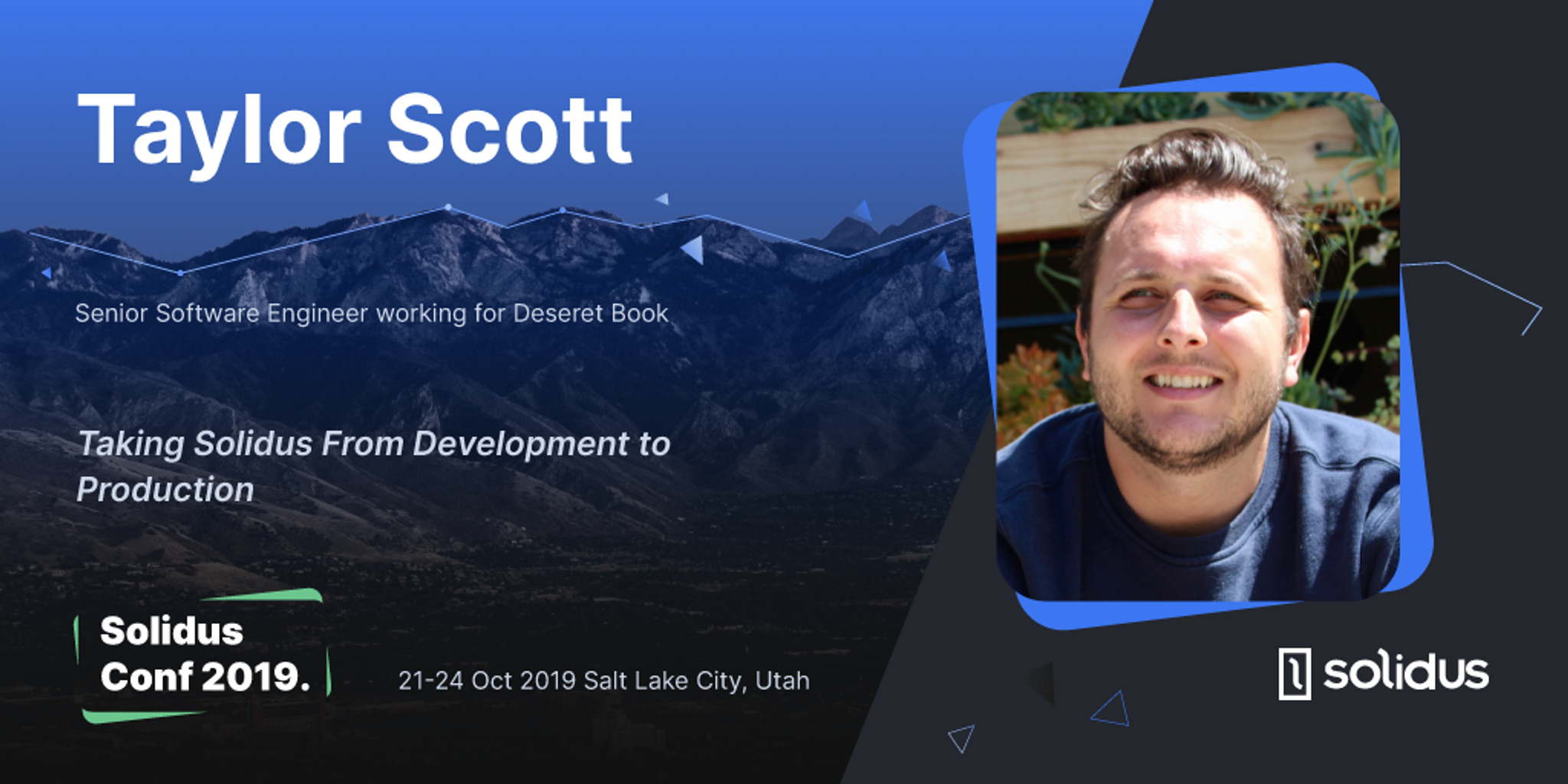 SolidusConf 2019 Speaker Taylor Scott